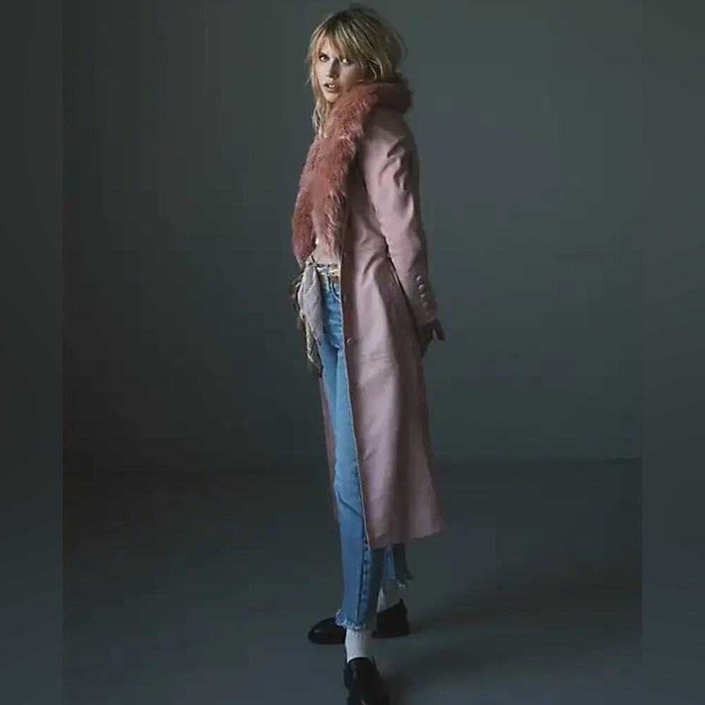 Free People Midnight Train Leather Duster